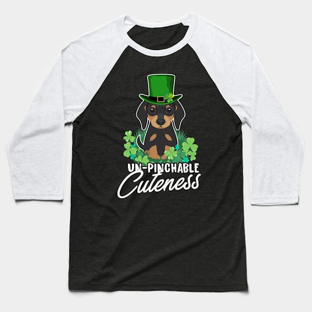 St' Patrick's Day dog unpinchable cuteness Baseball T-Shirt by dreadtwank